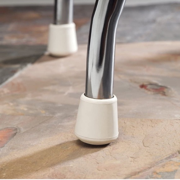 4 Pack White Rubber Furniture Leg Tips - Picture 1 of 13
